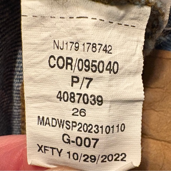 Madewell Vintage Straight Jean Earlwood Wash High Rise Size 26 - Picture 8 of 9